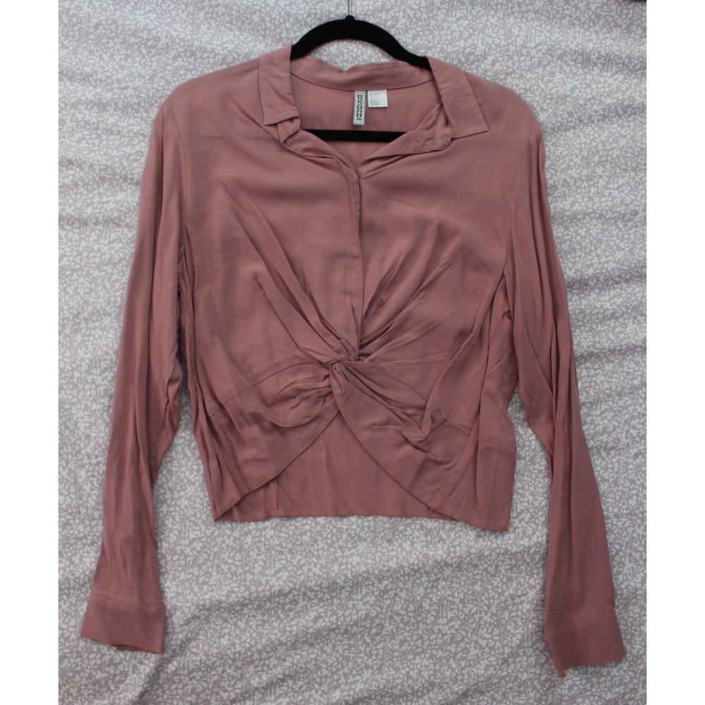 NWOT H&M Divided Knot Blouse 12